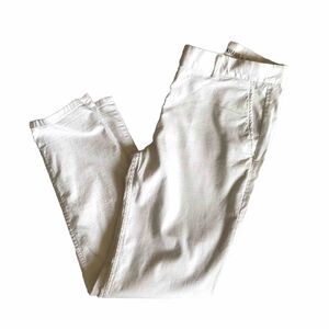 GAP Corduroy Pants Broken-In Straight Leg Stretch Women Size 4 White Ivory EUC